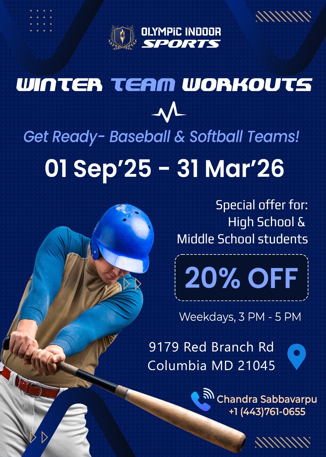 Winter Team Workouts flyer